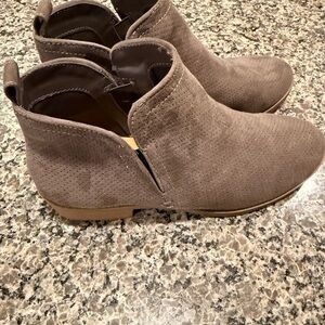 Toms Taupe Ankle Booties